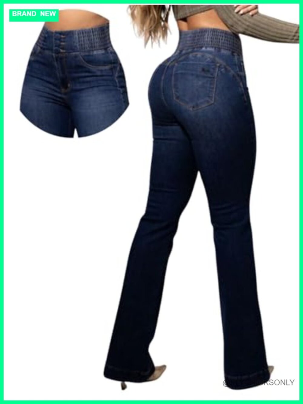 Women's High Waisted Flare Bootcut Jeans Butt Lifting Stretch Denim Pants